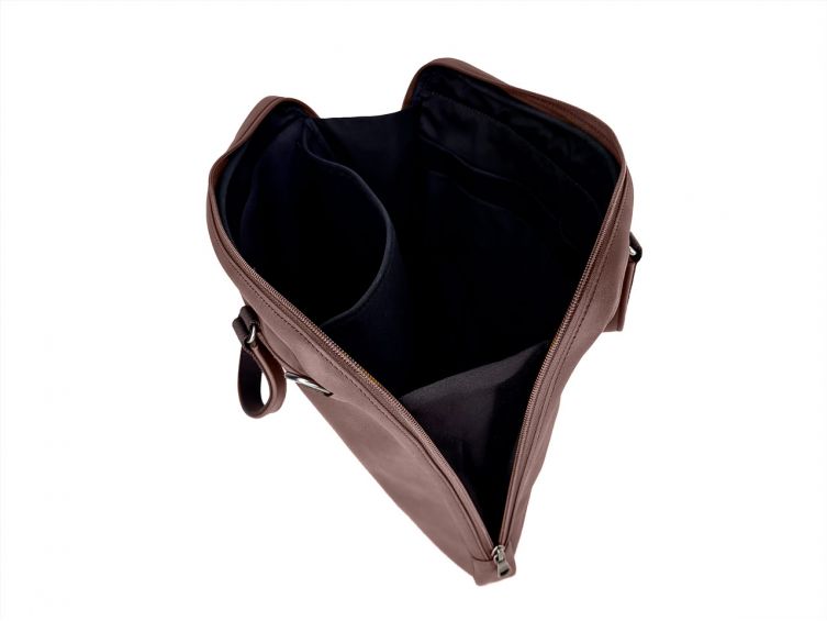 Cartable business fin en cuir cognac - 2 poignées - 9515