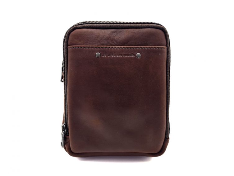 Petit holster en cuir cognac - 9168