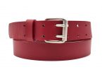 Ceinture mixte en cuir rouge double perforation 4007 R