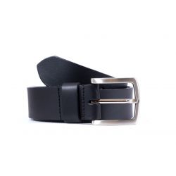 Ceinture cuir 40mm noir, boucle aux belles lignes courbes 4065