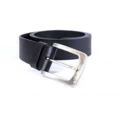 Ceinture cuir 40mm noir, boucle acier vieilli belle presence 4071