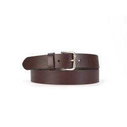 Ceinture en cuir marron et sa boucle élégante à rouleau 4024