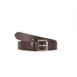 Ceinture en cuir marron et sa boucle élégante à rouleau 4024