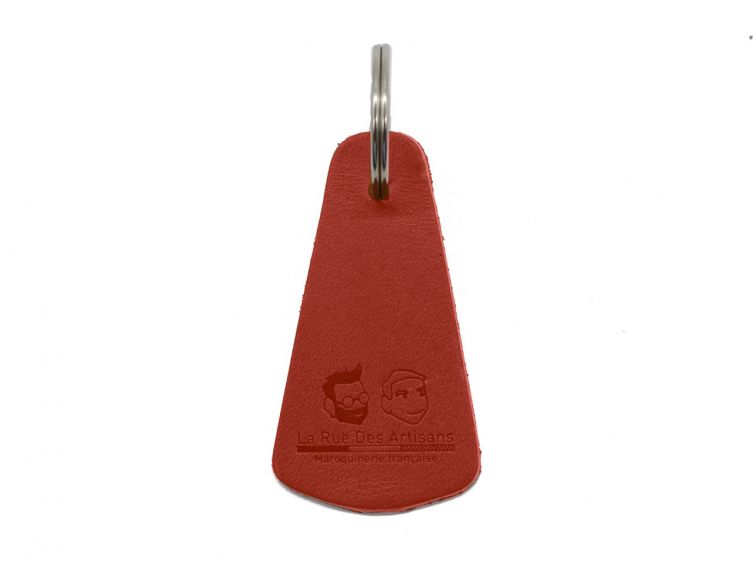 Porte-clé en cuir triangle