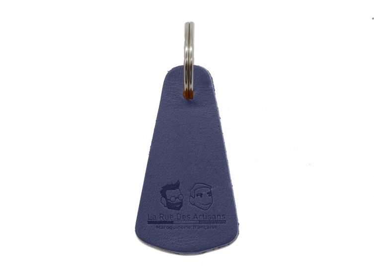 Porte-clé en cuir triangle