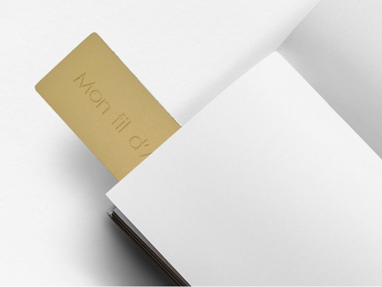 Marque-page en cuir "Mon fil d'Ariane"
