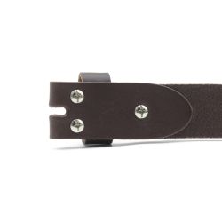 Ceinture sans boucle cuir marron - 30 mm - 1001