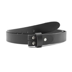 Ceinture sans boucle cuir noir - 30 mm - 1001
