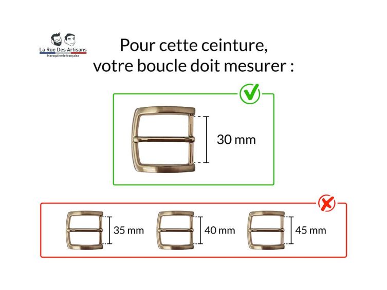 Ceinture sans boucle en cuir rose - 30 mm - 1001