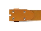 Ceinture sans boucle cuir gold orangé - 40 mm - 1003