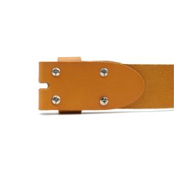 Ceinture sans boucle cuir gold orangé - 40 mm - 1003