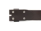 Ceinture sans boucle en cuir marron - 40 mm - 1003