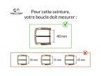 Ceinture sans boucle en cuir moutarde - 40 mm - 1003