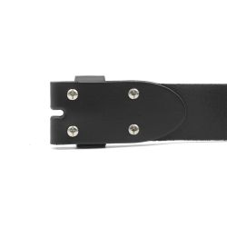 Ceinture sans boucle en cuir noir - 40 mm - 1003