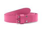 Ceinture sans boucle en cuir rose - 40 mm - 1003