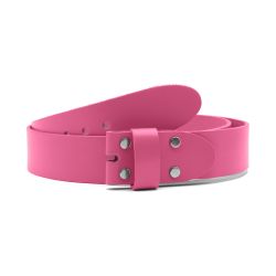 Ceinture sans boucle en cuir rose - 40 mm - 1003
