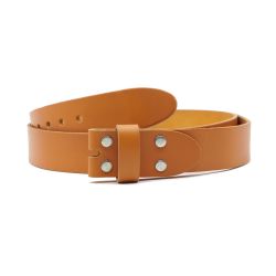 Ceinture sans boucle cuir gold orangé - 35 mm - 1002