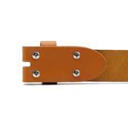 Ceinture sans boucle cuir gold orangé - 35 mm - 1002