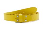 Ceinture sans boucle en cuir jaune - 35 mm - 1002