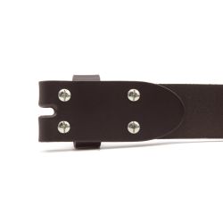 Ceinture sans boucle cuir marron - 35 mm - 1002