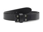 Ceinture sans boucle cuir noir - 35 mm - 1002