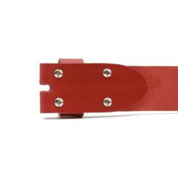 Ceinture sans boucle en cuir rouge - 45 mm - 1004