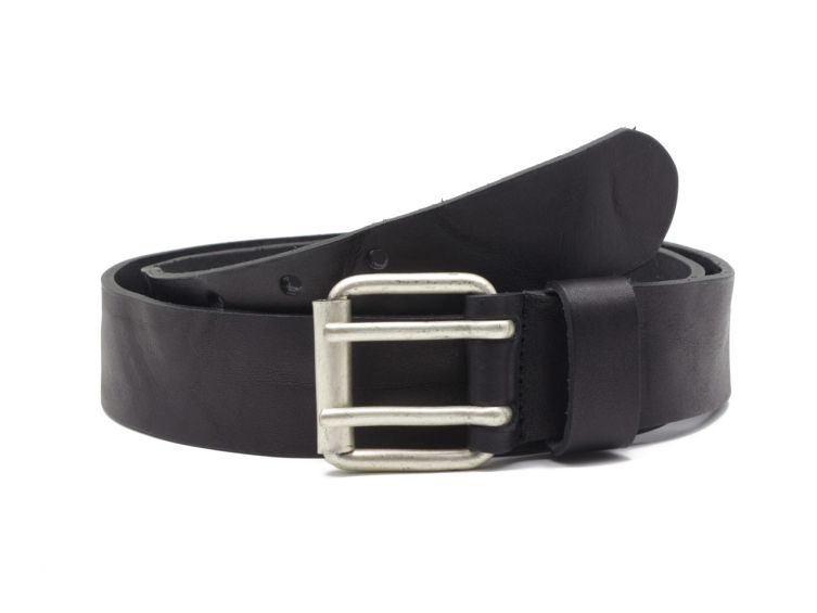 Ceinture homme en cuir noir vieilli épais et souple 4007 DKR N