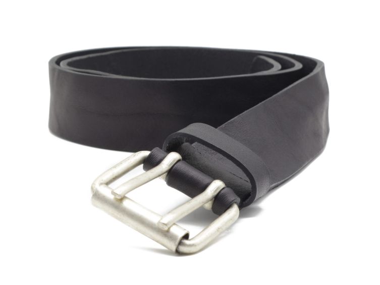Ceinture homme en cuir noir vieilli épais et souple 4007 DKR N