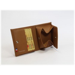 Porte-monnaie carré en cuir gold - 133