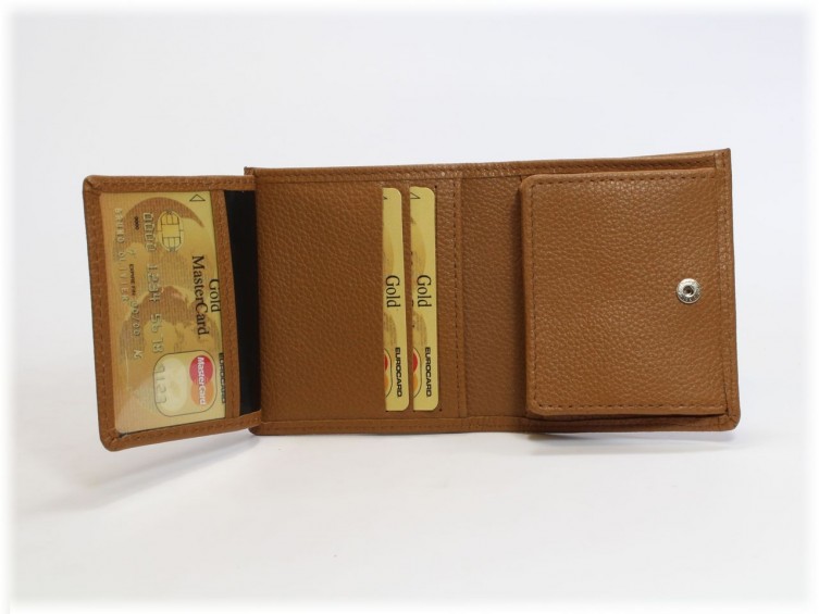  Porte-monnaie carré en cuir gold 133 
