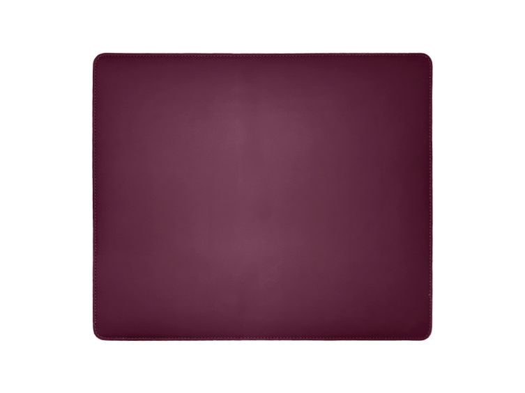 Sous-main en cuir bordeaux - mini - 38x32 cm 