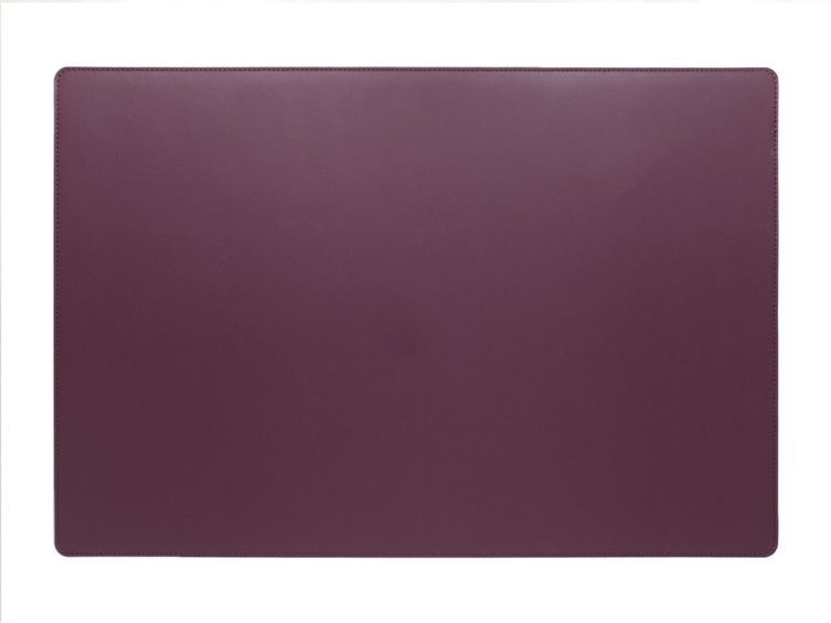 Sous-main en cuir bordeaux - 50x34 cm