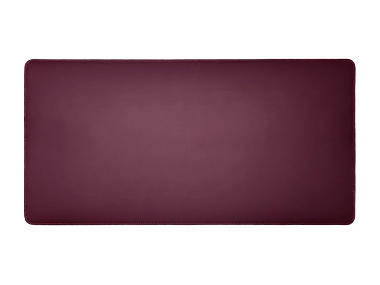 Grand sous-main en cuir bordeaux - 80x40 cm