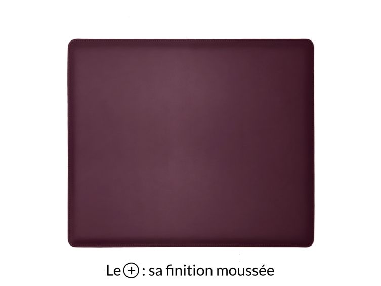 Sous-main mini en cuir bordeaux "Premium" - 38x32 cm 