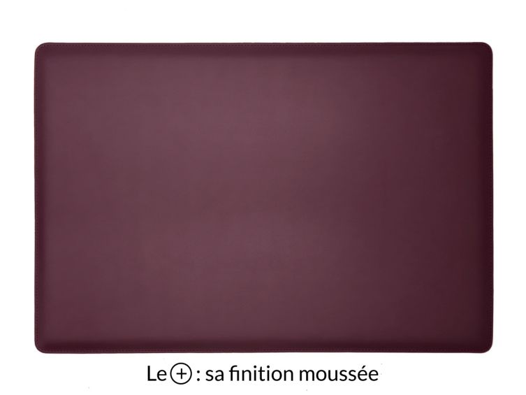 Sous-main en cuir bordeaux "Premium" - 50x34 cm 