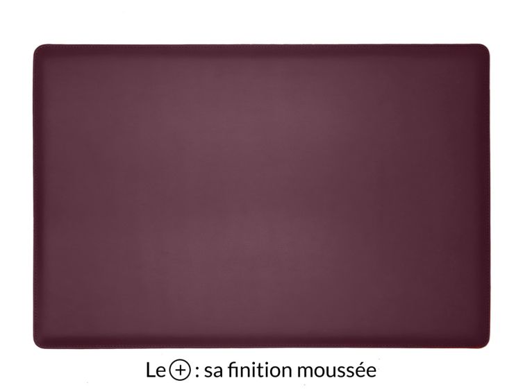 Sous-main cuir bordeaux "Premium" - 60x40 cm 