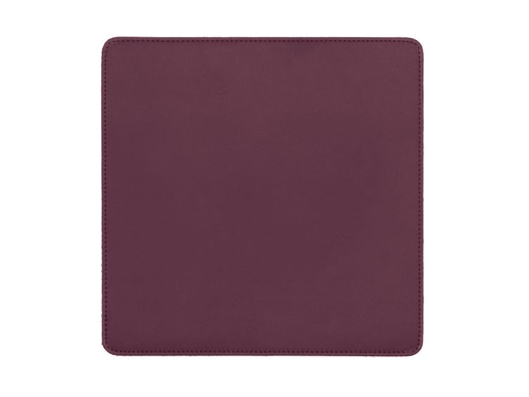 Tapis souris en cuir bordeaux