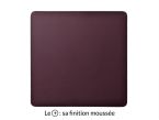Tapis souris cossu en cuir bordeaux