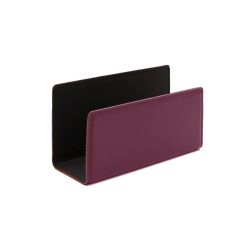Porte lettres en cuir bordeaux