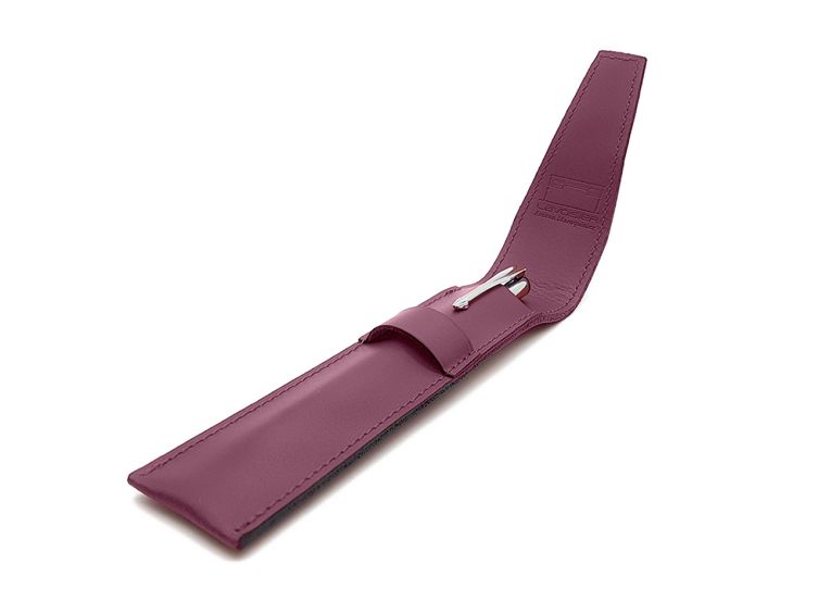 Etui à stylo en cuir - 10 couleurs au choix
