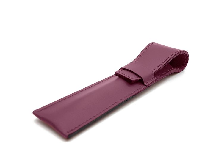 Etui à stylo en cuir - 10 couleurs au choix