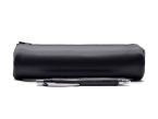 Grande trousse ronde en cuir noir