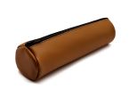 Grande trousse ronde en cuir gold