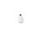 Petite trousse triangle en cuir blanc 