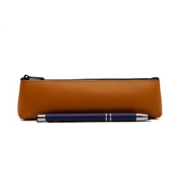 Petite trousse triangle en cuir gold