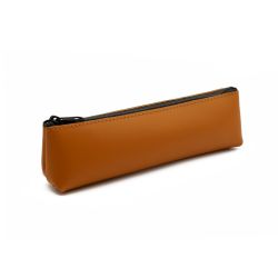 Petite trousse triangle en cuir gold