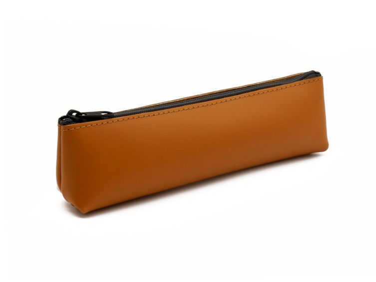 Petite trousse triangle en cuir gold