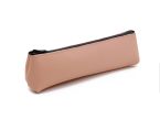 Petite trousse triangle en cuir rose