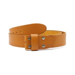 Ceinture sans boucle cuir gold orangé - 40 mm - 1003
