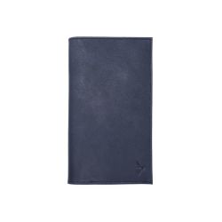 Porte chéquier "Luxe" tout cuir bleu, talon haut - PM-012-01 